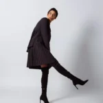Luxe Black Pleated Skirt - Elegant Formal Skirt for Women