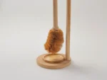 Eco-friendly Premium Wooden Toilet Brush with Stand & Removable Bowl - Handcrafted Teak Wood & Coconut Fiber - Image 4