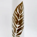 Hand-Painted Glass Cylinder Vase - Art Decorated Large Floor Vase for Interior Design Home Decor