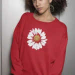 Daisy Flower Brush Style Paint Sweatshirt for Women - GoatDeals Designs - Stylish & Comfortable