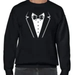 Men's Drawn Tuxedo and Bow-Tie Sweatshirt - Stylish & Comfortable | GoatDeals Designs