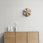 Delta Clock Oak - Sundial-Inspired Wall Clock | Silent Operation & Sophisticated Design - Image 4