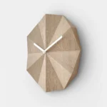 Delta Clock Oak - Sundial-Inspired Wall Clock | Silent Operation & Sophisticated Design - Image 7