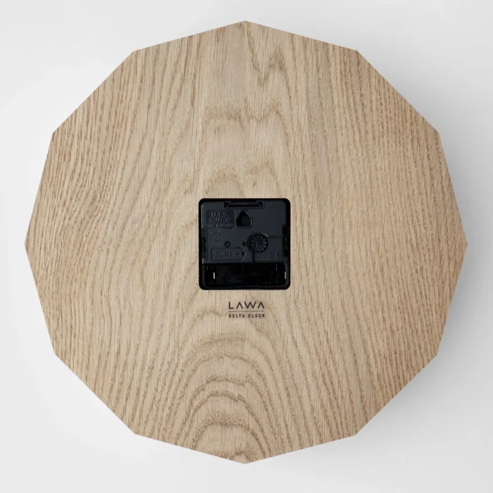 Delta Clock Oak - Sundial-Inspired Wall Clock | Silent Operation & Sophisticated Design - Image 9