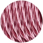 5m Shiny Pink Twisted Electric Fabric Cable - 2 Core, 0.75mm, 8amp - Vintage Lighting Flex - Image 3