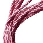 5m Shiny Pink Twisted Electric Fabric Cable - 2 Core, 0.75mm, 8amp - Vintage Lighting Flex - Image 2