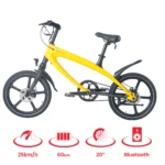Official Solar Beam Yellow E-Bike - Bluetooth Speakers, 60km Range, Lightweight & Durable