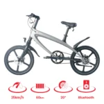 Official Gun Metal Grey E-Bike Built-in Speakers, Bluetooth, 60km Range, 25 km/h Speed