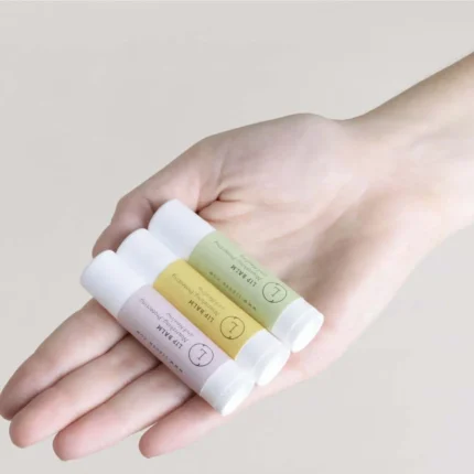 Natural Unscented Lip Balm Set of 3 - Deeply Nourishing & Moisturizing