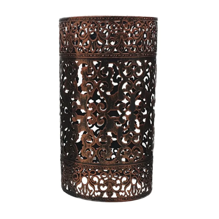 Rustic Red Lampshade Set - 4 Type Shade, Easy Fit Metal Cage Lamp Shade - Image 4