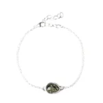 Green Amber ELEMENT Link Chain Bracelet - Elegance by Baltic Beauty