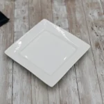 Elegant White Porcelain Dinner Plate 10" x 10" | 25 cm x 25 cm - Premium Tableware by WILMAX