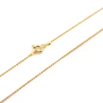 17.5" (45cm) Gold Plated Diamond Ball Chain - Trendy & Minimal Necklace for Everyday Elegance