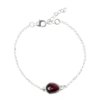 Cherry Amber ELEMENT Link Chain Bracelet - Baltic Beauty Jewellery | Elegant Baltic Amber & Sterling Silver