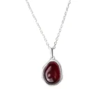 Cherry Amber ELEMENT Pendant Necklace - Baltic Beauty Jewellery | Unique Baltic Amber & Sterling Silver