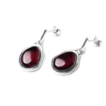 Cherry Amber ELEMENTS Drop Earrings - Baltic Amber & Sterling Silver | Baltic Beauty Jewellery