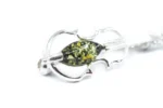 Classic Green Amber Violin Brooch - Sterling Silver - Ideal Gift for Violinists & Music Lovers - Image 5