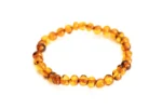 Elegant Cognac Amber Nugget Bead Bracelet - Organic Cut & Polished Finish | Timeless Amber Jewelry