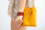 Elegant Cognac Amber Nugget Bead Bracelet - Organic Cut & Polished Finish | Timeless Amber Jewelry - Image 2