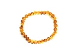 Elegant Cognac Amber Nugget Bead Bracelet - Organic Cut & Polished Finish | Timeless Amber Jewelry - Image 3