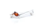 Dachshund Amber Dog Brooch - Sterling Silver Sausage Dog with Baltic Amber Ear - Image 4