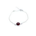 ESSENTIALS Cherry Amber Link Chain Bracelet - Elegant & Versatile Jewelry for Everyday Wear