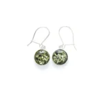 ESSENTIALS Green Amber Drop Earrings - Minimal and Modern Jewellery Box Must-Have