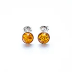 ESSENTIALS Mini Amber Stud Earrings - Minimalistic & Modern Must-Have Jewelry