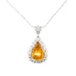 Elegant Filigree Frame Amber Teardrop Pendant | Baltic Beauty - Exquisite Sterling Silver Jewelry