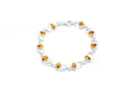 Minimal Amber Heart Bracelet - Delicate & Meaningful Jewelry | Elegant Amber Jewelry for Women