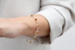 Minimal Amber Heart Bracelet - Delicate & Meaningful Jewelry | Elegant Amber Jewelry for Women - Image 6