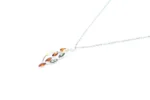 Multicolour Intertwined Pendant | Unique Baltic Amber & Sterling Silver Jewelry - Image 3
