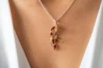 Multicolour Intertwined Pendant | Unique Baltic Amber & Sterling Silver Jewelry - Image 5