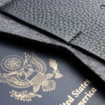 Handmade Premium Leather and Wool Felt Passport Holder - Slim & Durable Travel Accessory