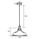 Modern Green Lampshade - Industrial Retro Style Metal Pendant Light for Contemporary Decor - Image 3