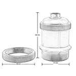 3 Head Pendant Braided Fabric Flex Lamp Holder Fitting - Vintage Industrial Style Lighting | LEDSONE Lighting - Image 3
