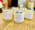 Sparkling Rainbow Soy Candle - Sweet Vanilla Scent, Hand-Poured, Vegan & Non-Toxic | 11oz - Image 2