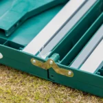 Outsunny Aluminum Picnic Table & Bench Set - Green | Foldable & Portable for Camping, Garden Parties, BBQs - Image 8