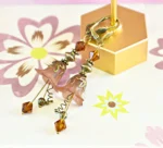 Elegant Vintage Victorian Style Earrings - Chocolate Brown & Antique Bronze Bell Flower Lucite Jewelry