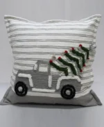 Vibhsa Christmas Decorative Throw Pillow 20"x20" - Elegant Holiday Home Decor Accent - Image 2
