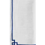 Elegant Table Cloth Napkins Set of 4 with Blue Embroidery - 100% Cotton, 20" x 20" - Ideal for Dinners, Parties & Gifts