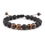 Adjustable Anxiety Diffusing Lava Stone Bracelet - Natural Aromatherapy for Stress Relief