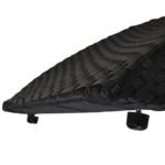 Outsunny Ergonomic PE Rattan Sun Lounger - Foldable Wicker Recliner with Cushion for Outdoor Relaxation - Black - Image 8