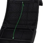 Outsunny Ergonomic PE Rattan Sun Lounger - Foldable Wicker Recliner with Cushion for Outdoor Relaxation - Black - Image 9