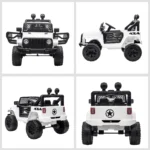 HOMCOM 12V Kids Electric Ride On Car Truck with LED Headlights and Remote Control Off-Road Adventure Toy - Image 8