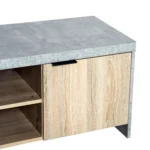 HOMCOM 1.2M Wooden TV Stand Cabinet - Stylish Entertainment Center with DVD CD Storage - Fits Up to 50-Inch TV - Grey Finish - Image 7