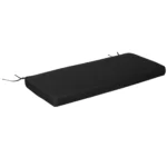Outsunny Garden Bench Cushion 2 Seater, Water Resistant Loveseat Seat Pad, Durable Polyester Cover, Thick Sponge Filling, 120 x 50 x 8 cm, Black