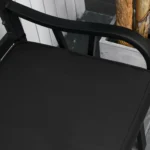 Outsunny Garden Bench Cushion 2 Seater, Water Resistant Loveseat Seat Pad, Durable Polyester Cover, Thick Sponge Filling, 120 x 50 x 8 cm, Black - Image 8