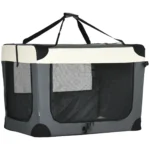 PawHut 91cm Foldable Pet Carrier Cat Bag - Portable & Comfortable Carrier for Cats and Large Dogs - Grey