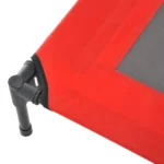 PawHut Raised Dog Bed - Elevated, Portable, Metal Frame, Black/Red, Small - Image 7